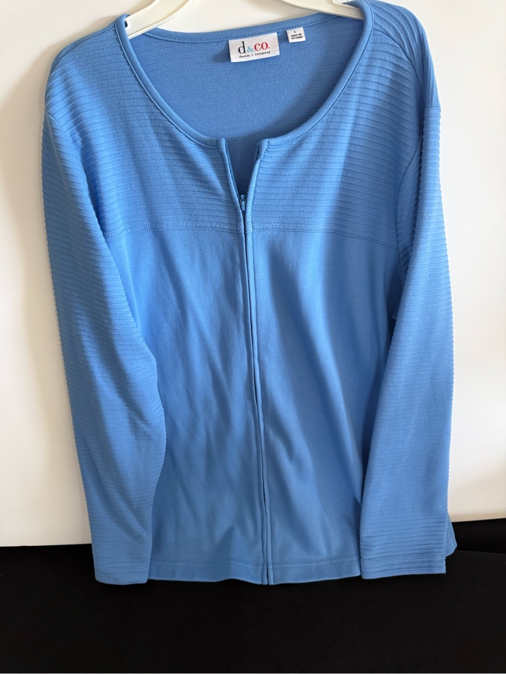 Denim&Co Light Blue Zip-Front Women's Jacket